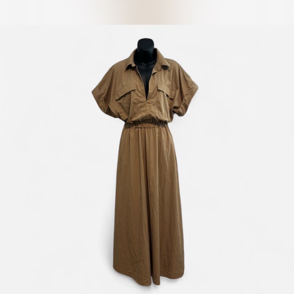 Abercrombie & Fitch Tan Maxi Dress